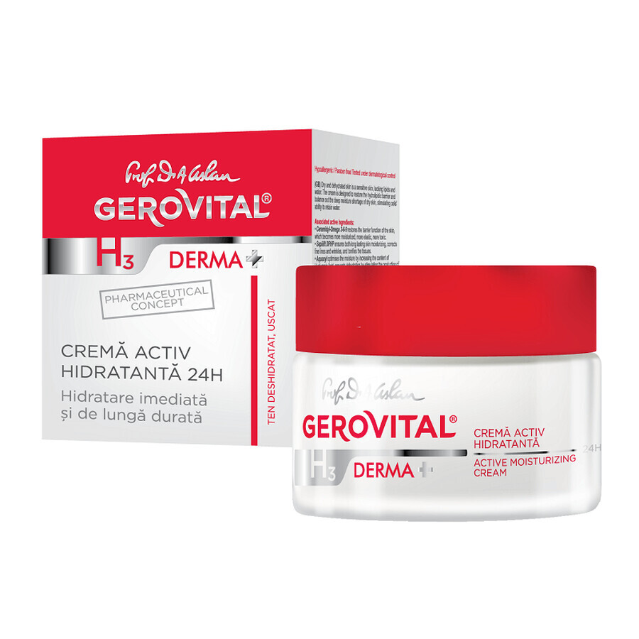 Gerovital H3 Derma+ crème hydratante active, 50 ml, Farmec