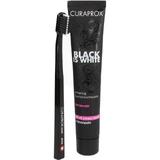 CURAPROX black is white carbon dentifrice et brosse 1 pc.