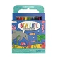 Set carte de colorat si creioane colorate - portabil, Sea Life