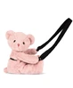 Ursulet din plus - geanta crossbody adorabila, 30 cm, Roz pudra