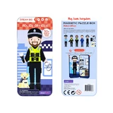 Puzzle magnétique dans une boîte en métal, jeu d'association et de correspondance - Policeman