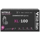 Manusi din nitril nepudrate de unica folosinta negre, marimea XL, 100 bucati, Kid-Man