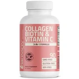 Collagen + Biotin + Vitamin C Advanced Beauty Support Formula, 90 tablets, Bronson Laboratories