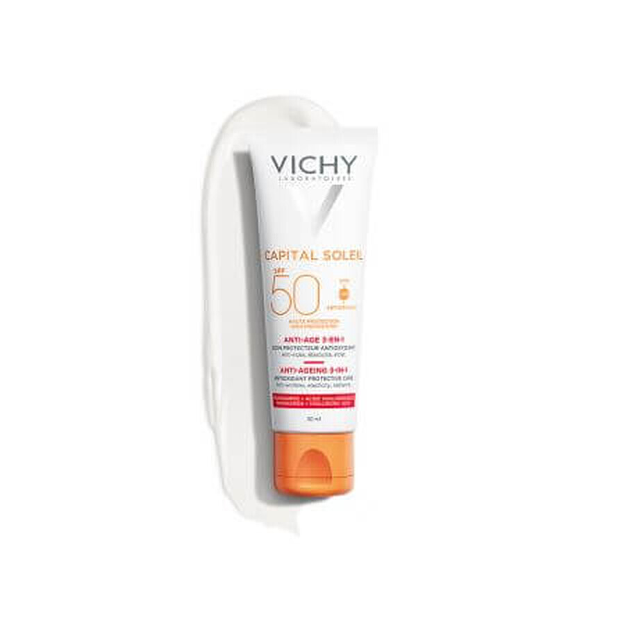 Vichy Capital Soleil Antifalten-Antioxidantien-Creme 3 in 1 mit SPF 50, 50 ml