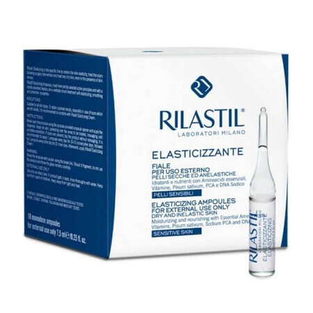 RILASTIL ELASTICIZING - Flacons de soin pour peaux sensibles, élastiques, cicatrisées 10 x 5ml