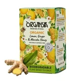 Lemon, ginger and manuka honey tea, 18 sachets, Organsia