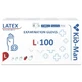 Manusi din latex de unica folosinta albe, marimea L, 100 bucati, Kid-Man