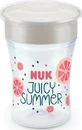 NUK Fruits Magic Cup Teaching Cup With Perimeter Rim &amp; Lid With Grape Fruit Lid, For 8+ Months 230ml 10.255.593 - Pink