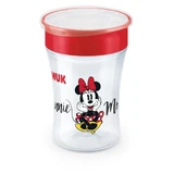 NUK Cup Magic Disney Mickey Pahar din plastic cu margine și capac pentru 8+ luni 230ml [10.255.425] - Roșu
