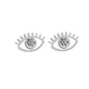 SQUARE Art.0956 Ojos plateados con strass