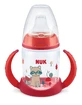 NUK First Choice Learner Butelka treningowa z dwoma uchwytami i miękką silikonową końcówką dla dzieci w wieku 6-18 miesięcy 150 ml 10.743.943 - czerwona