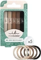 AMBITAS Invisibobble Ecotie Hair Tie Mocha panglici de păr 5 bucăți
