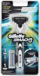 GILLETTE Mach 3 Shaving Machine Deeper Shaving Without Redness 1 Machine & 2 Spare Parts