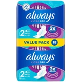 ALWAYS Ultra Pads Long Plus With Wings Taille 2, 18 pièces
