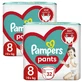 PAMPERS Broekjes Nr.8, 19+kg Baby Luiers (2 Verpakkingen van 32 Stuks) 64 Stuks