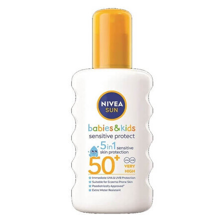 Spray solaire pour enfants SPF 50+ Sensitive Protect, 200 ml, Nivea