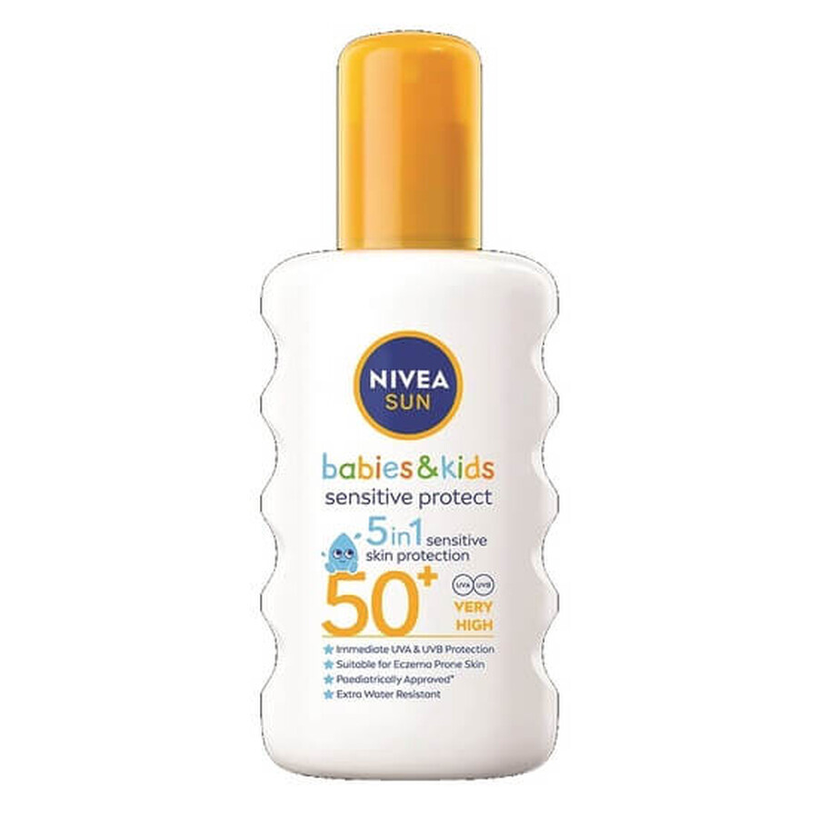 Spray solaire pour enfants SPF 50+ Sensitive Protect, 200 ml, Nivea