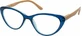 EYELEAD Presbyopie - Leesbril Rood Blauw Vlinder met houten arm E205 +2,00