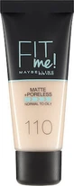 MAYBELLINE Fit Me Fond de teint pour une couvrance naturelle et mate 30ml 110 Porcelain