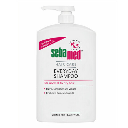 Shampooing dermatologique hydratant pour usage quotidien, 1000 ml, Sebamed