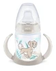 NUK First Choice Plus Temperaturkontrolle Lernflasche Zwei-Griff-Flasche mit zwei Griffen mit Temperaturkontrollanzeige und Silikondüse 6-18m, 150ml Disney Lion King