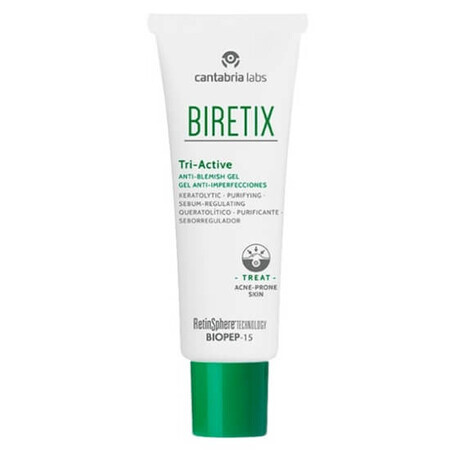 Biretix Tri-Active Gel Anti-Imperfezioni, 50 ml, Cantabria Labs 