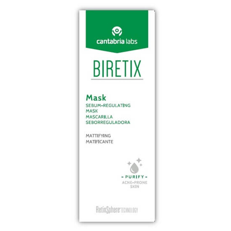 Masque séborégulateur Biretix, 25 ml, Cantabria Labs