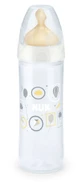 NUK New Classic Kunststoff-Flasche mit Gummi-Sauger von 6-18 Monaten 250ml in verschiedenen Farben - Weiß