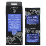 APIVITA Express Beauty Face Mask Sea Lavender Sea Lavender Face Mask for Hydration & Anti-Pollution Action 2x8ml