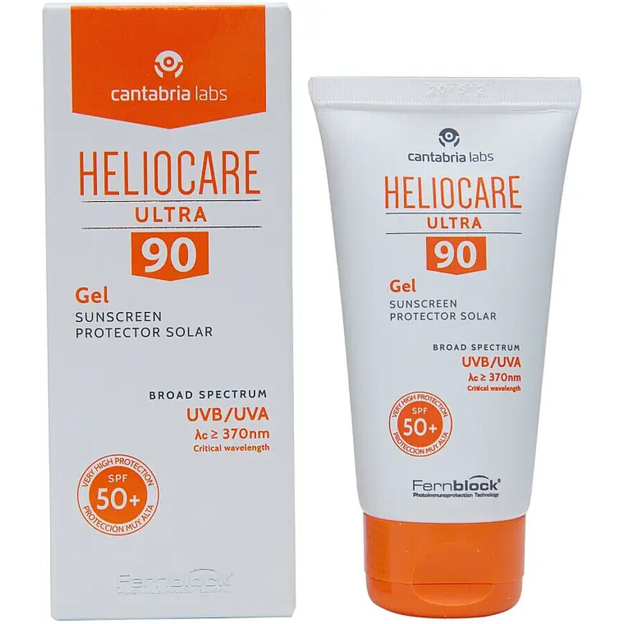 Gel solaire Heliocare Ultra 90 avec SPF 50+, 50 ml, Cantabria Labs