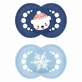 Sucette en silicone MAM Original Winter Limited Edition pour 6-16 mois - Ours en peluche / Flocon de neige