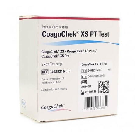 Tests INR pour CoaguChek XS, 2 x 24 pièces, Roche