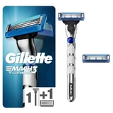 Maquinilla de afeitar GILLETTE Mach3 Turbo 3D con cabezales de recambio de 3 cuchillas y cinta lubricante Champions League 2 piezas
