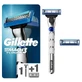 GILLETTE Mach3 Turbo 3D Razor with 3 blade replacement heads &amp; lubricating tape Champions League 2 pieces