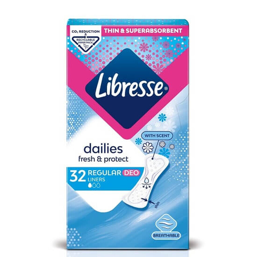 Normale Deo-Tagesabsorber, 32 Stück, Libresse