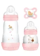 MAM Zestaw startowy Easy Start Anti-Colic dla dzieci od 0 miesięcy Plastikowa butelka z silikonowym smoczkiem 260 ml i 130 ml oraz smoczek Start