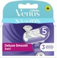 GILLETTE Deluxe Smooth Swirl Replacement Heads with 5 blades 3 pieces