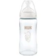NUK First Choice Sticlă de sticlă cu mamelon din silicon și indicator de control al temperaturii pentru 3+ luni, 240ml