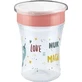 NUK Family Love Magic Cup cu buză și capac 8m+, 230ml - Portocaliu