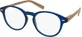 EYELEAD Presbyopie - Lunettes de lecture Bleu avec branches en bois E185 + 4.00