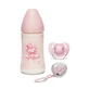 SUAVINEX Ensemble de cadeaux pour bébé Ensemble de cadeaux pour bébé nouveau-né Biberon-Silicone-Biberon-Clip de bouteille 0-6m En couleurs variées - Rose