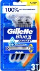 GILLETTE Blue3 Plus Comfort Wegwerpscheermesjes Scheermesjes met 3 mesjes voor diep & glad scheren 3 stuks