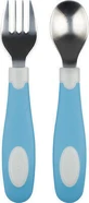 DR BROWN'S Set furculiță și lingură albastru metalic TF 028