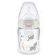 NUK Siliconenfles First Choice Plastic 0-6m 150ml met temperatuurregeling en -indicator - Grijs