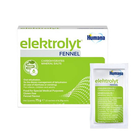 Elektrolyt mit Fenchel, 75g, Humana