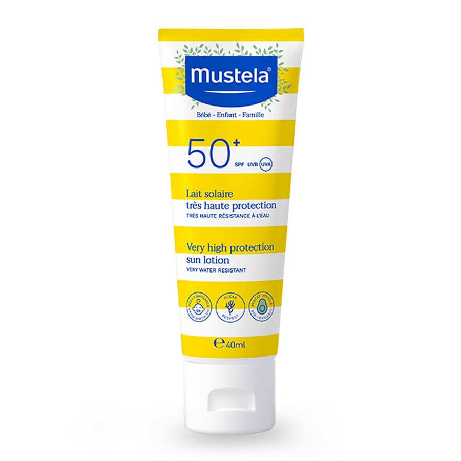 Lotiune pentru protectie solara cu SPF 50+, 40 ml, Mustela