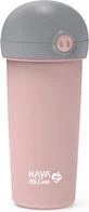Bouteille en plastique NAVA avec paille en silicone We Care In Pink 380ml (10-259-040)
