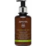 APIVITA Gel nettoyant purifiant à la propolis et au citron vert Gel nettoyant pour le visage pour les peaux grasses et mixtes à la propolis et au citron vert 200ml
