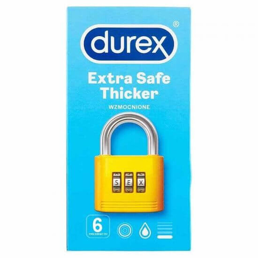 Préservatif Extra Safe, 6 pièces, Durex