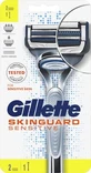GILLETTE SkinGuard Sensitive Shaving Machine For Sensitive Skin 1 Machine & 2 Spare Parts